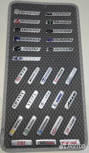 Автомобильные шильдики для ева ковриков