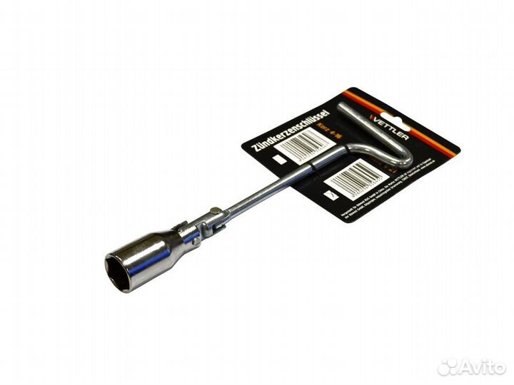 Ключ свечной с карданным шарниром 16 мм мет ручка