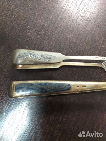 Серебряные щепцы для сахара, СССР 875п