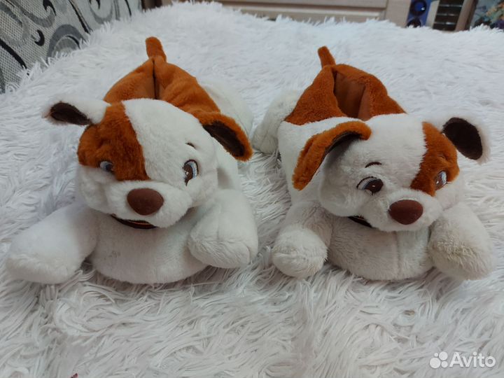 Мягкие тапки-собаки