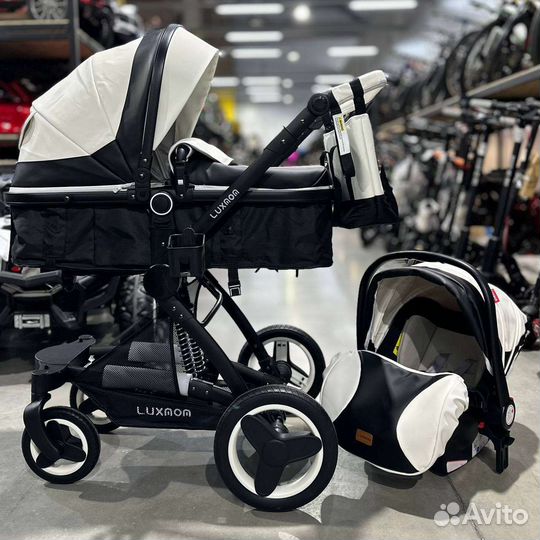 Коляска трансформер Belecoo X6 3в1 экокожа