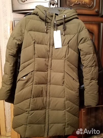 Пуховик зимний длинный женский