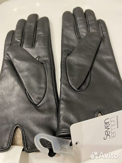 Перчатки женские кожаные новые