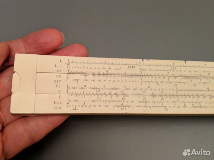 Логарифмическая линейка СССР ретро