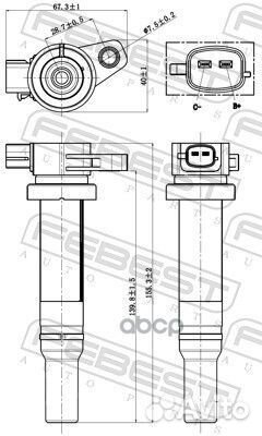Катушка зажигания 12640-005 12640005 Febest
