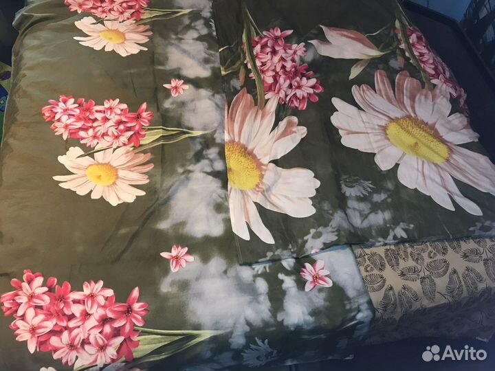 Простыня и пододеяльник цветы