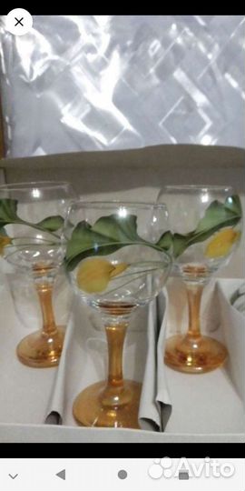 Бокалы для вина новые, Гусь- Хрусталь. Читаем опис