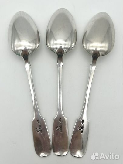 3 столовых ложки серебро 84 проба Овчинников 242 г