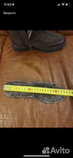 Сапоги зимние на девочку 36