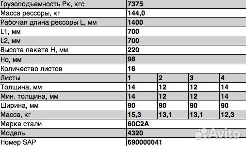 Рессора задняя 16-и л. со скобой урал-4320 чмз