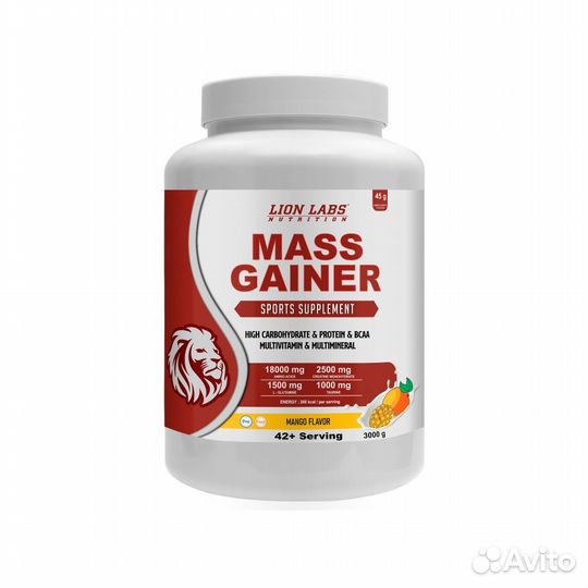 Гейнер Lion Labs Mass Gainer 3000 гр