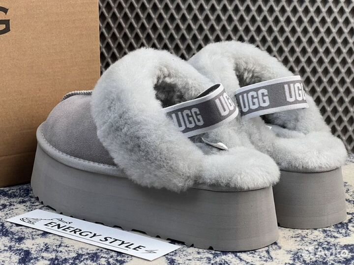 Тапочкиcugg Funkette Suede Platform Grey Violet