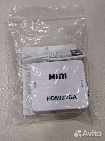 Цифровой конвертер hdmi to VGA с доп.питанием