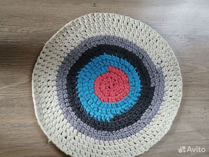 Коврик вязаный крючком для стульев