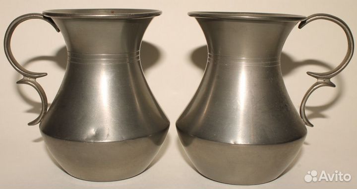 Комплект из 2х, Оловянных Немецких, Кружек. Винтаж