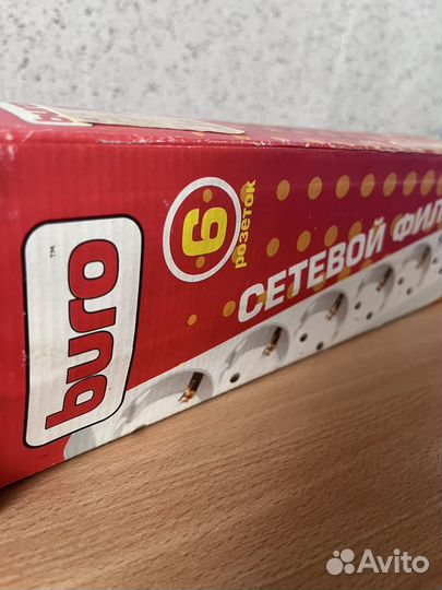 Сетевой фильтр buro на 6 розеток