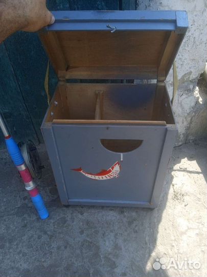 Спиннинг алюминиевый СССР и удочка с ящиком