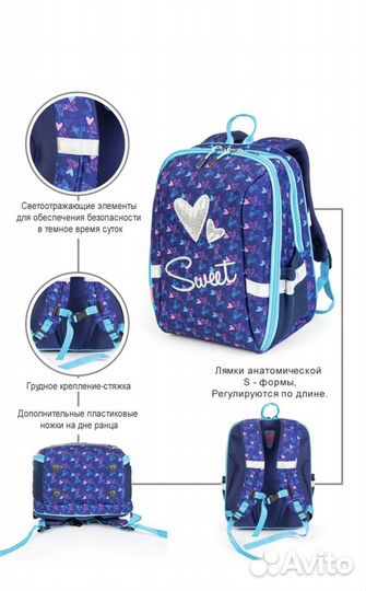 Рюкзак школьный с эргономической спинкой