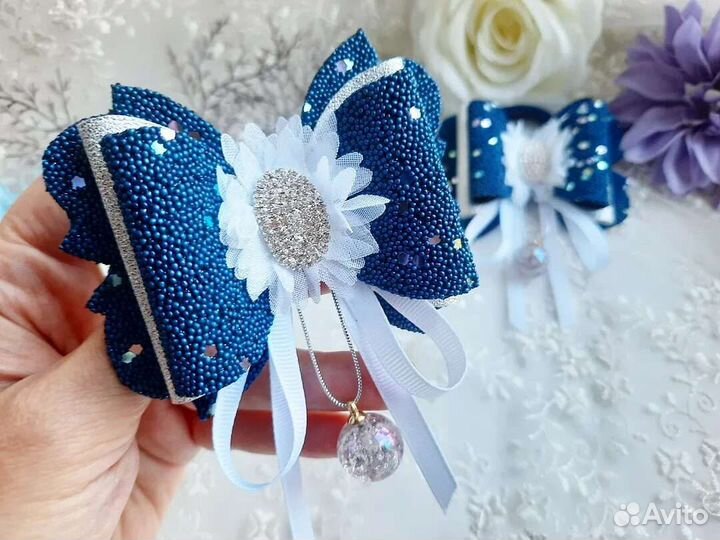 Бантики ручной работы из эко кожи