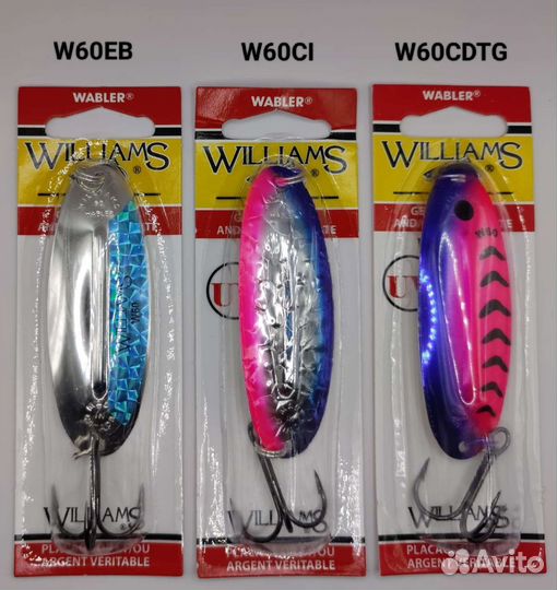 Блесны Williams Wabler W60 оригинал