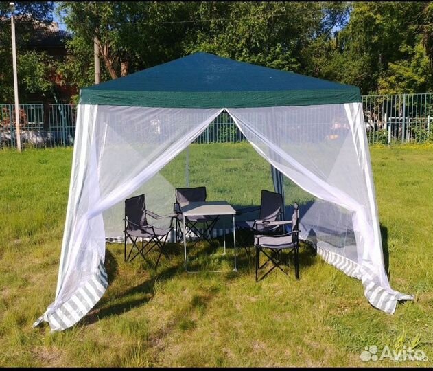 Тент шатер 3х3 с антимоскитными сетками