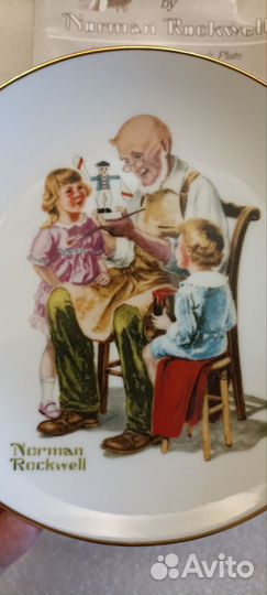 Тарелка коллекционная винтаж Norman Rockwell 1984г