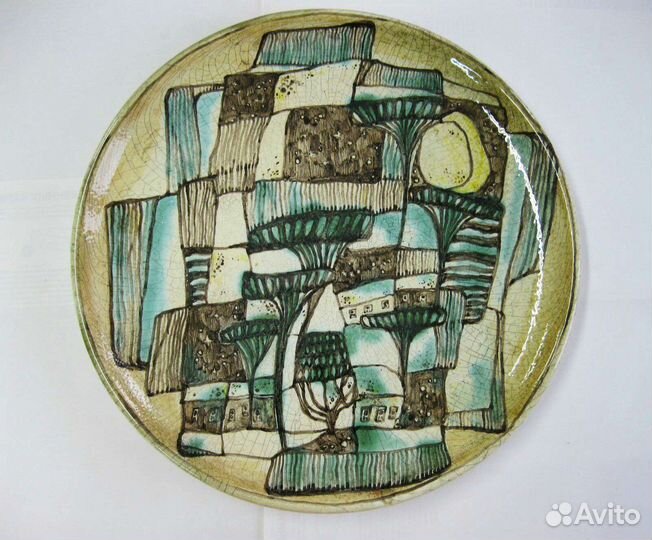 Настенная тарелка керамическая,фаянс
