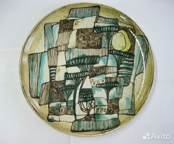 Настенная тарелка керамическая,фаянс