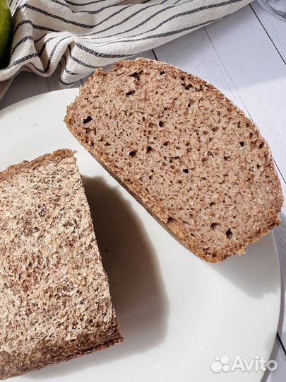 Безглютеновый хлеб на закваске из бурого риса