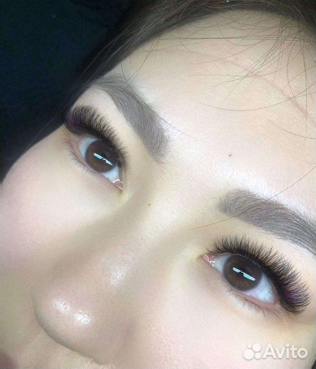 Наращивание ресниц) /коррекция бровей