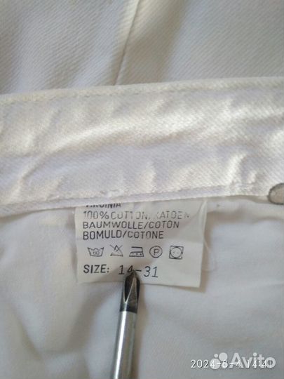 Джинсы белые, Levis, Lee, 46-48 р,плотные, оригина