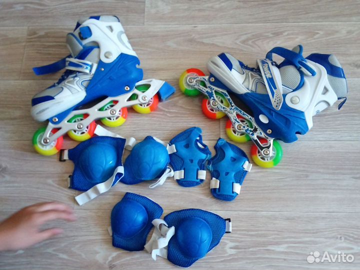 Детские ролики и защита раздвижные