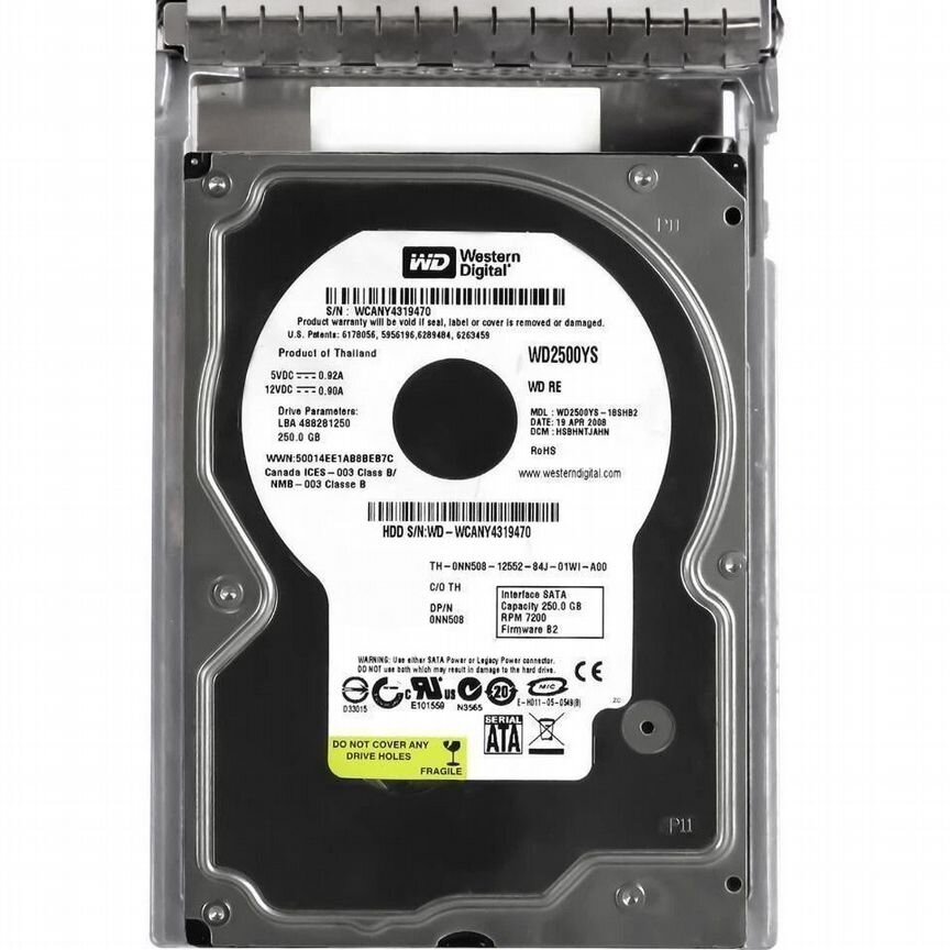 [NN508] Жесткий Диск Dell 250gb Sata2 3,5" Hdd Nn508