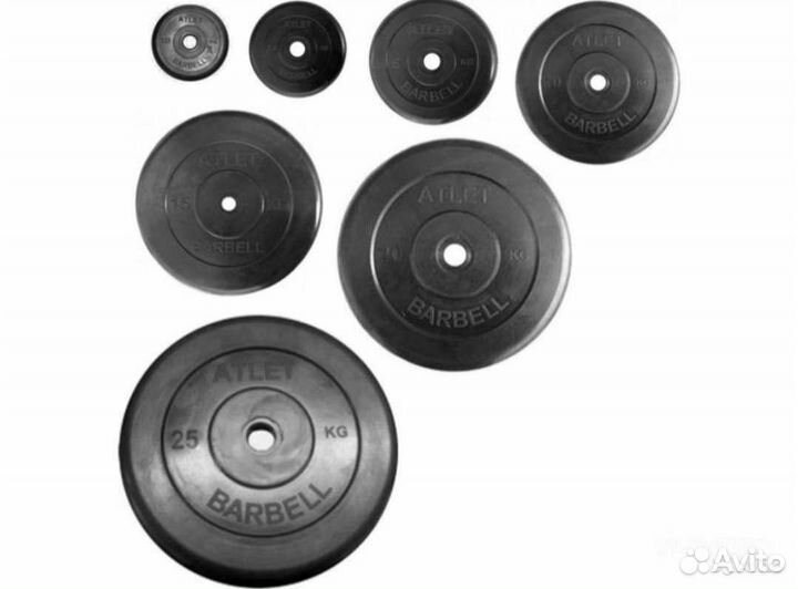 Блины для штанг и гантелей, новые