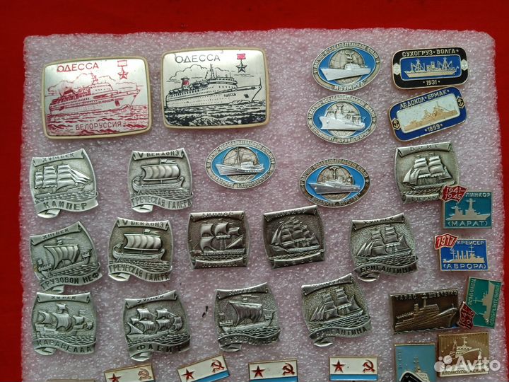 Значки СССР. Флот,корабли,вмф.гражданский флот