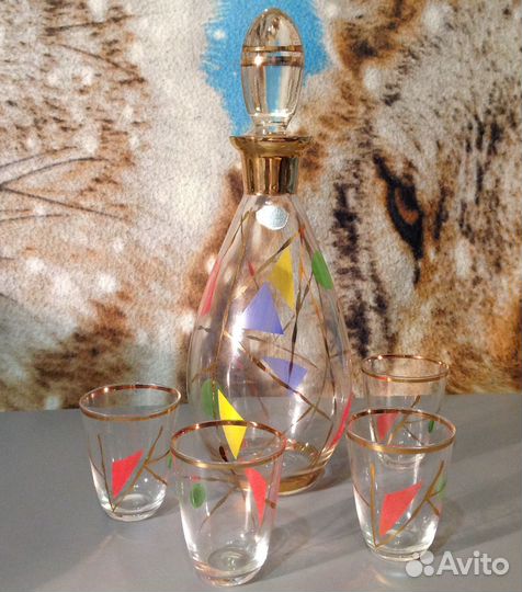 Графин с рюмками Чехословакия Богемия СССР