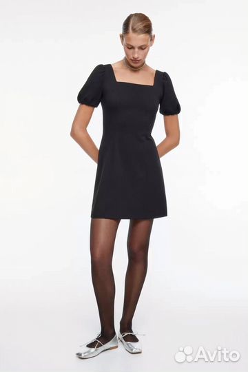 Платье черное Befree с рукавами-фонариками