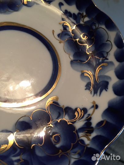 Блюдца/Гжель.Посуда.лфз