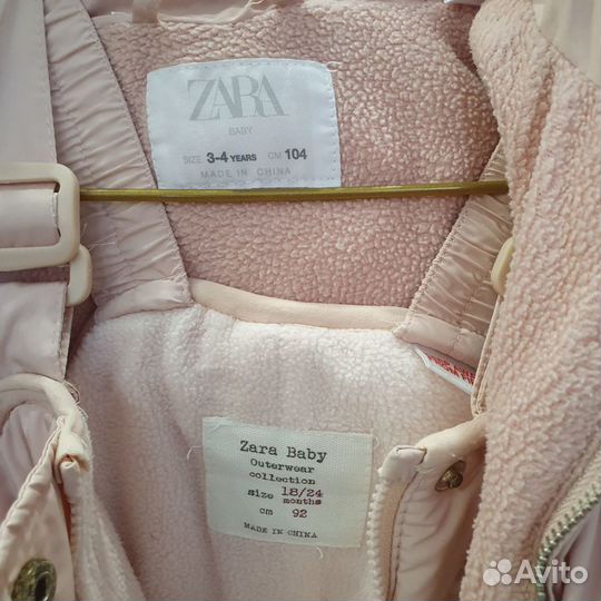 Костюм зимний для девочки zara 92-104