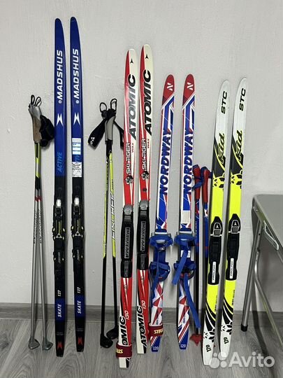 Беговые лыжи конек и классика 120-130