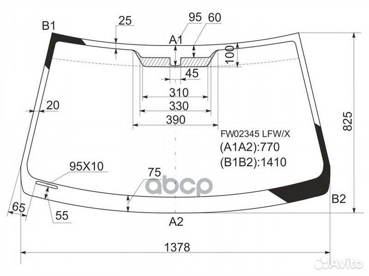 Стекло лобовое Lexus IS 98-05 / Toyota Altezza