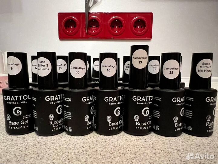 Гель лак для ногтей и базы grattol