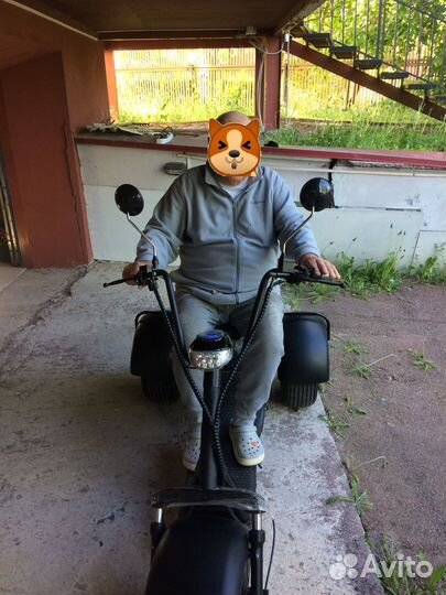 Электроскутер трехколесный City Coco Harley