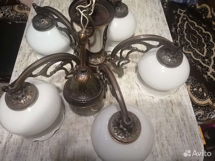 Люстра СССР, ретро, из меди