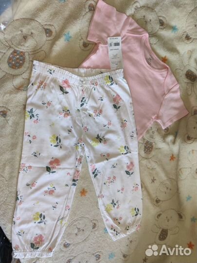 Новый хб комплект для девочки картерс 24 месяца