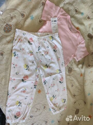 Новый хб комплект для девочки картерс 24 месяца