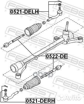 0522DE Тяга рулевая перед прав/лев Febest
