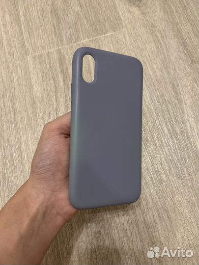Серый чехол на iPhone xs
