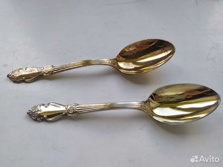 Чайные ложки, вилка, лопатки для торта СССР