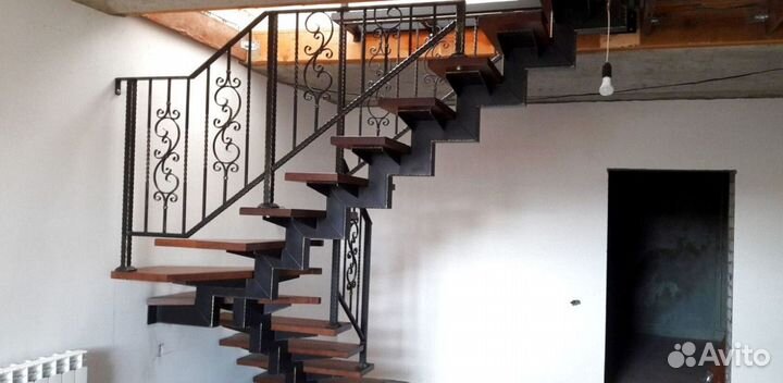 Перила кованные Установка